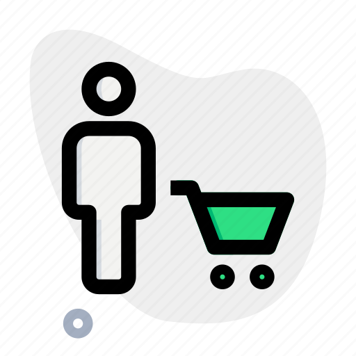 Neutral, cart, single user, trolley icon - Download on Iconfinder