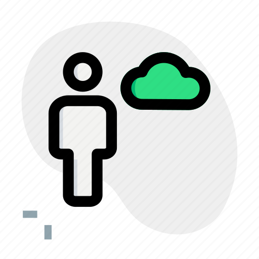 Cloud, data, technology, single user icon - Download on Iconfinder