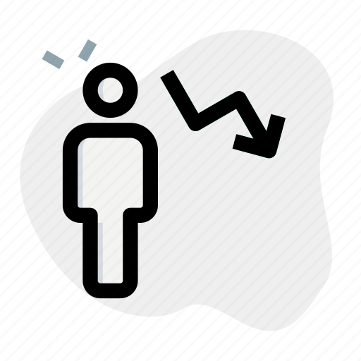 Decrease, arrow, single user, direction icon - Download on Iconfinder