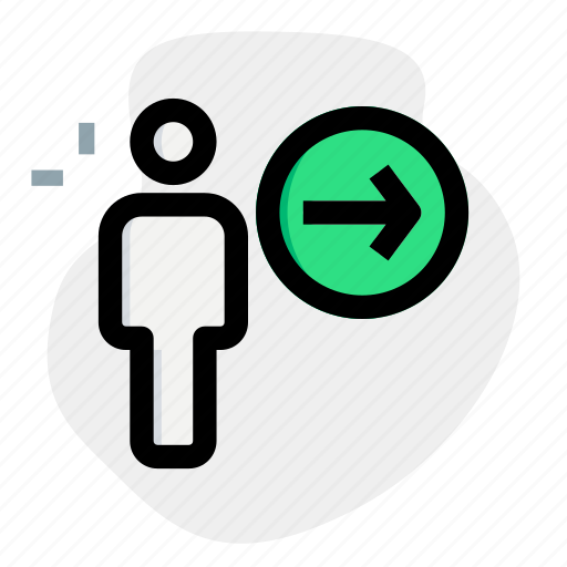 Direction, arrow, navigation, single user icon - Download on Iconfinder
