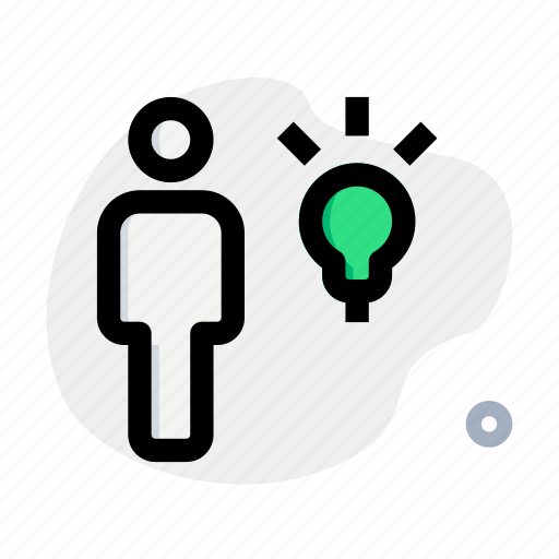 Idea, creative, single user, bulb icon - Download on Iconfinder