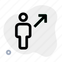 move, single user, arrow, direction
