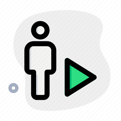 Play, player, single user, button icon - Download on Iconfinder