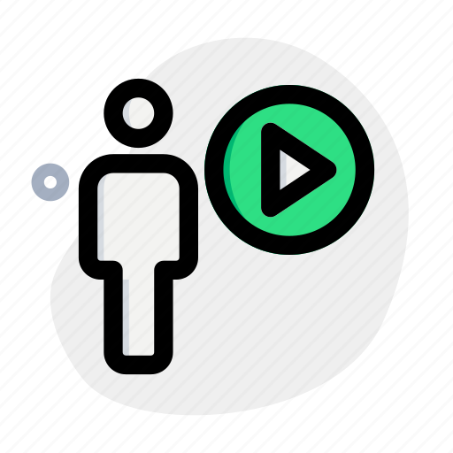 Player, single user, video, play icon - Download on Iconfinder