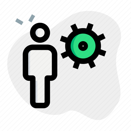 Setting, gear, cogwheel, single user icon - Download on Iconfinder