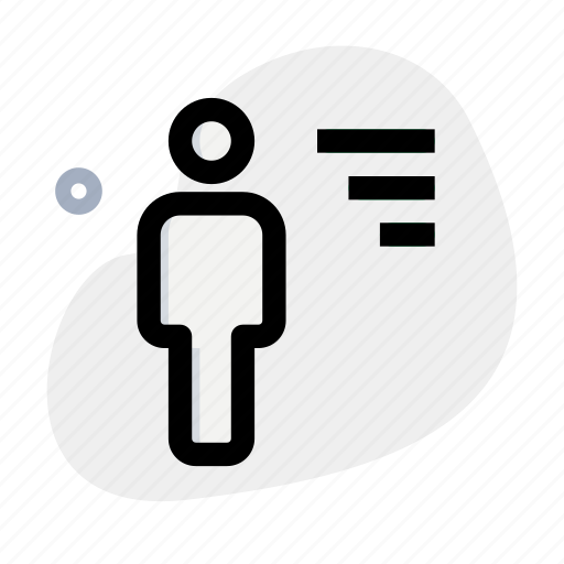 Sort, single user, left, text icon - Download on Iconfinder