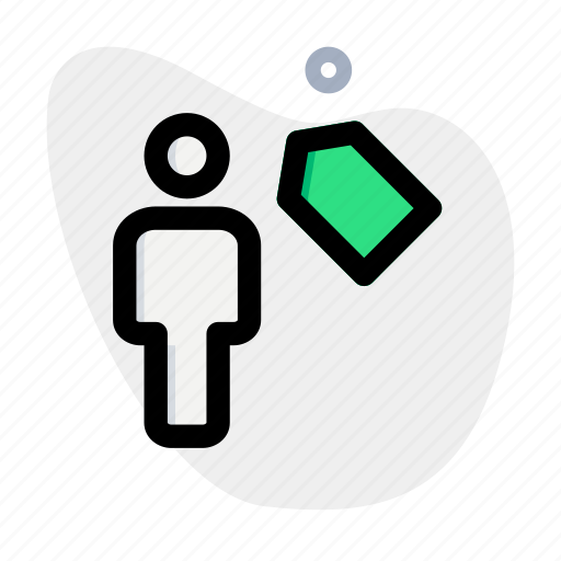 Tag, label, single user, badge icon - Download on Iconfinder