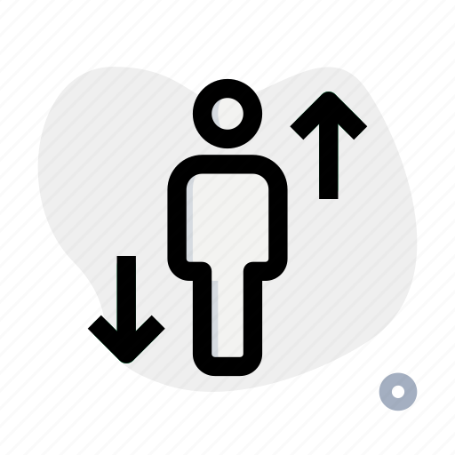 Up, down, arrows, single user icon - Download on Iconfinder