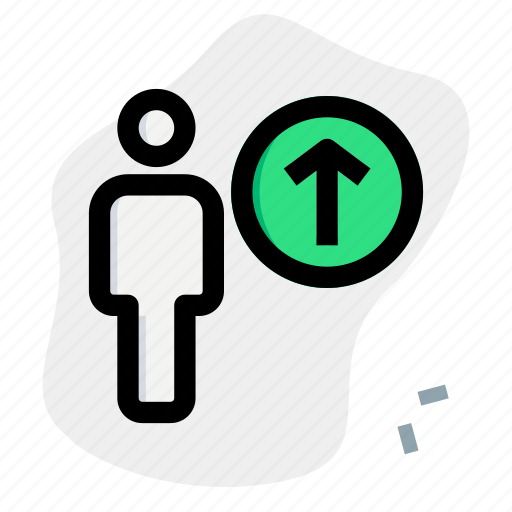 Upload, single user, arrow, direction icon - Download on Iconfinder