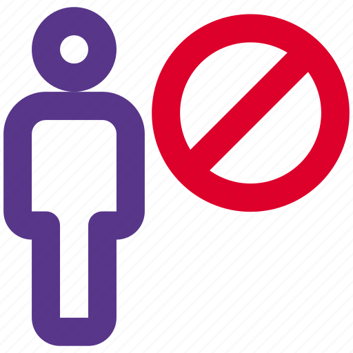 Banned, full, body, single user, restriction icon - Download on Iconfinder