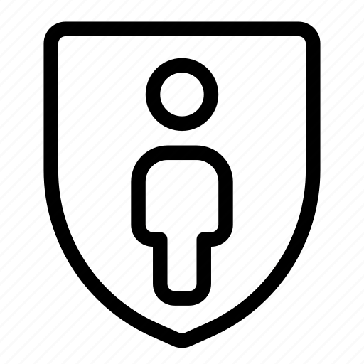 Protect, full, body, single user, secure icon - Download on Iconfinder