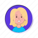 avatar, user, woman, blonde, profile