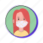 avatar, user, woman, mask 