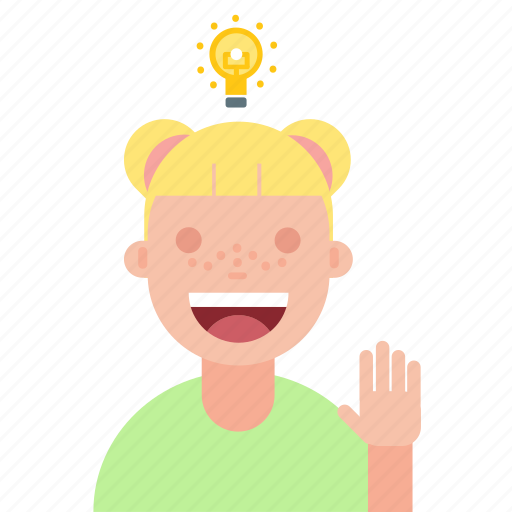 Answer, correct, hand, idea, light bulb, question, realize icon - Download on Iconfinder