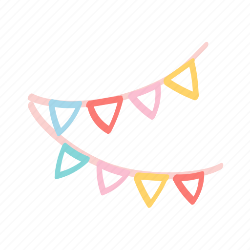 Bunting, flag, paper, string, party icon - Download on Iconfinder