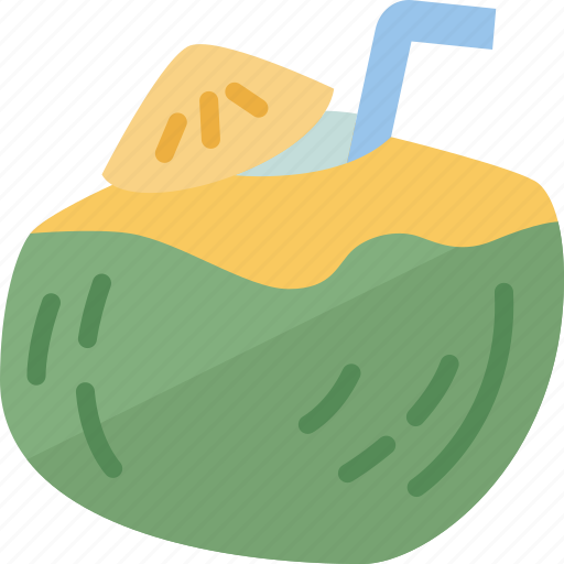 Coconut, water, juice, freshness, tropical icon - Download on Iconfinder