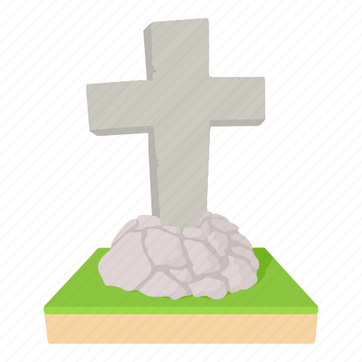 Cartoon, cemetery, funeral, grave, stone, tomb, tombstone icon - Download on Iconfinder