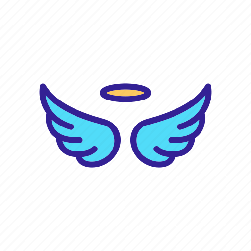 Angel, bird, contour, feather, funeral, wing icon - Download on Iconfinder