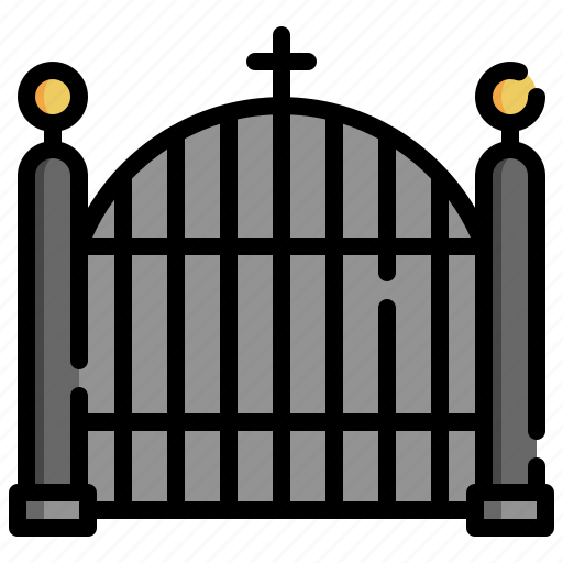 Fence, gate, entrance, building, architecture, city icon - Download on Iconfinder
