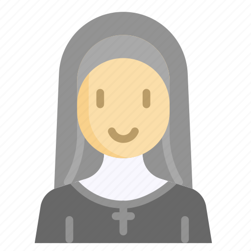 Nun, woman, christian, profession, people icon - Download on Iconfinder