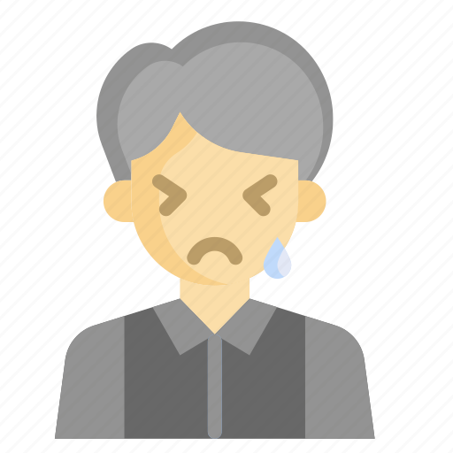 Sad, funeral, crying, man, person icon - Download on Iconfinder