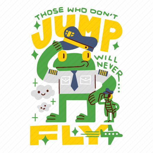 Frog, quote, grasshopper, jump, fly sticker - Download on Iconfinder