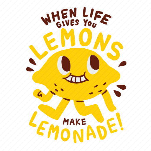 Lemon, quote, lemonade, life, funny sticker - Download on Iconfinder