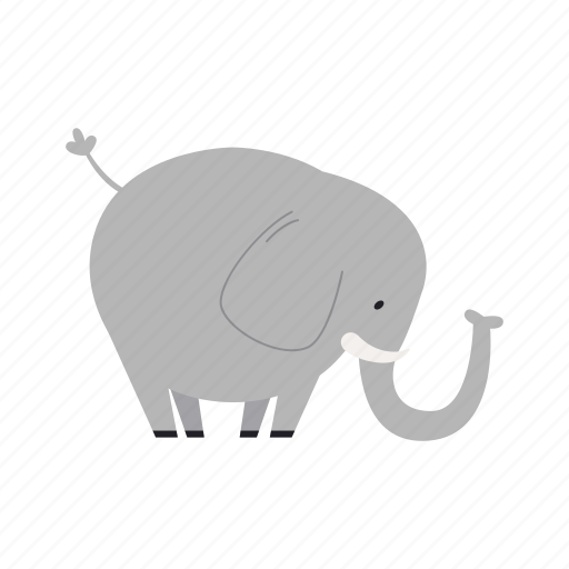 Flat, icon, funny, circus, animal, elephant, character icon - Download on Iconfinder