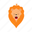 lion, animal, flat, icon, funny, circus, character, entertainment, festival 