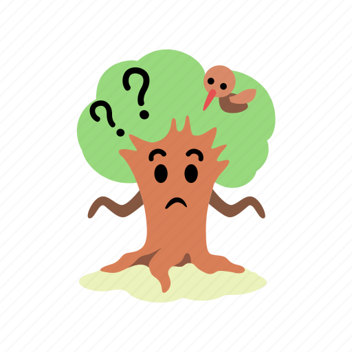 Bird, oak, puzzled, question, sit, summer, tree icon - Download on Iconfinder