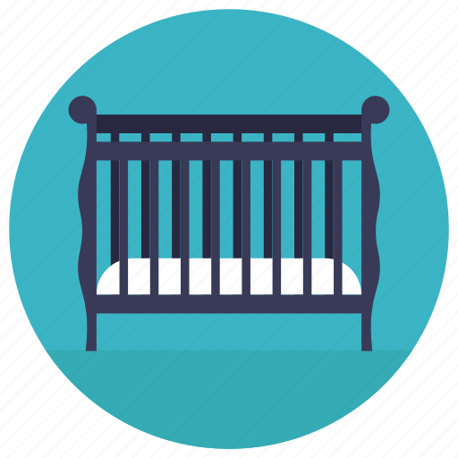Flat icon design of wooden crib for newborn baby icon - Download on Iconfinder