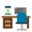 computerdesk, deliveryboxes, office, officedesk, packages