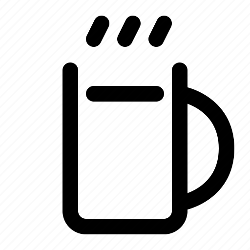 Furniture, line, glass, mug, coffee, tea, cup icon - Download on Iconfinder