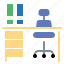 chair, desk, furniture, office, studio, table 