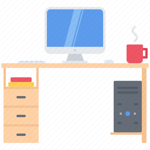 Computer, decoration, desk, furniture, home, house, table icon - Download on Iconfinder