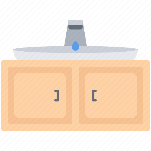 Cupboard, decoration, furniture, home, house, sink, water icon - Download on Iconfinder