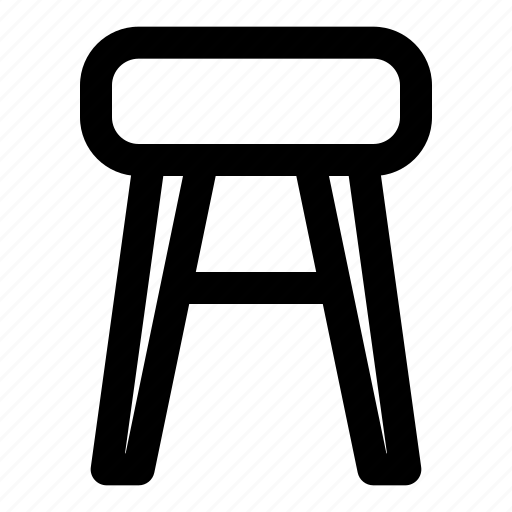 Stool, interior, design, furniture, household, living, room icon - Download on Iconfinder