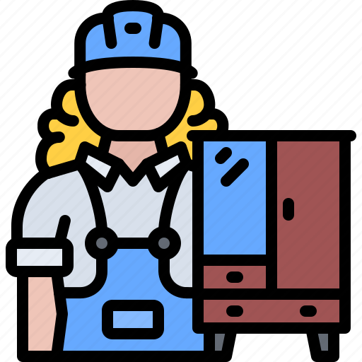 Woman, seller, wardrobe, furniture, shop, interior icon - Download on Iconfinder