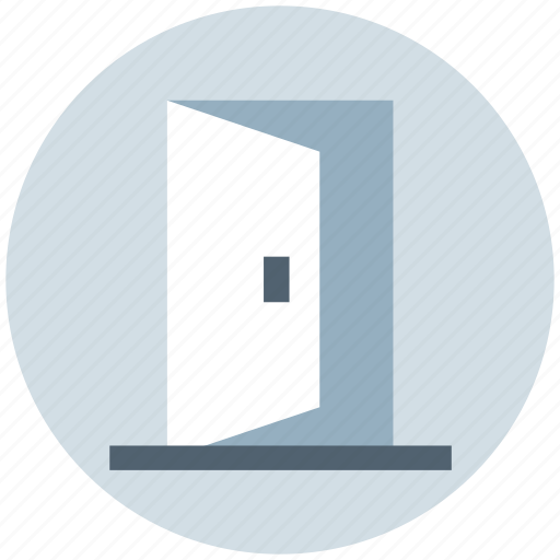 Door, enter, exit, leave, logout, open, opened icon - Download on Iconfinder