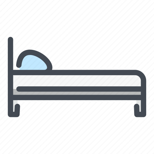 Bed, bedroom, furniture, interior, pillow, sleep icon - Download on Iconfinder