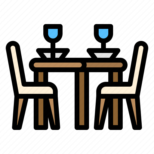 Chair, dining, food, restaurant, table icon - Download on Iconfinder