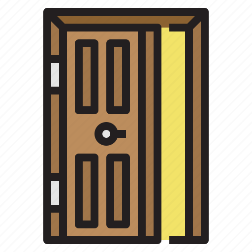Door, furniture, household, wooden icon - Download on Iconfinder