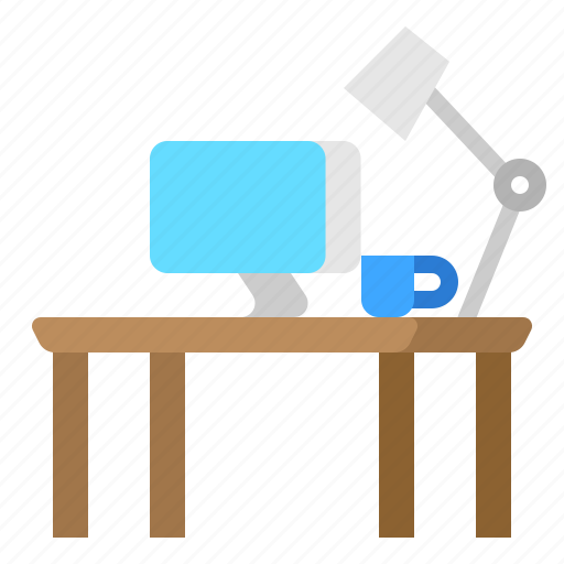 Computer, desk, funiture, table, work icon - Download on Iconfinder