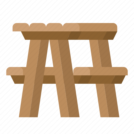 Bench, garden, picnic, table icon - Download on Iconfinder