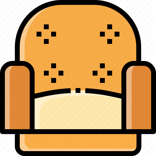 Armchair, couch, furniture, household, interior, living room, recliner icon - Download on Iconfinder