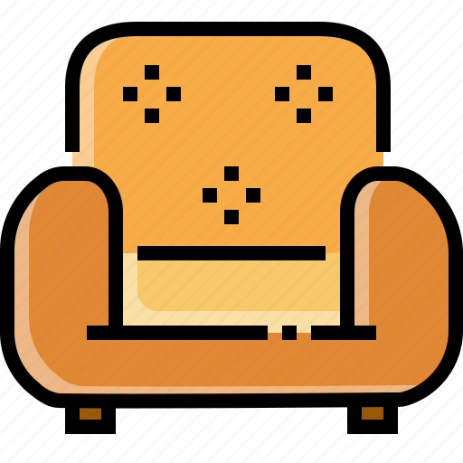 Armchair, comfortable, couch, furniture, interior, living room, seat icon - Download on Iconfinder