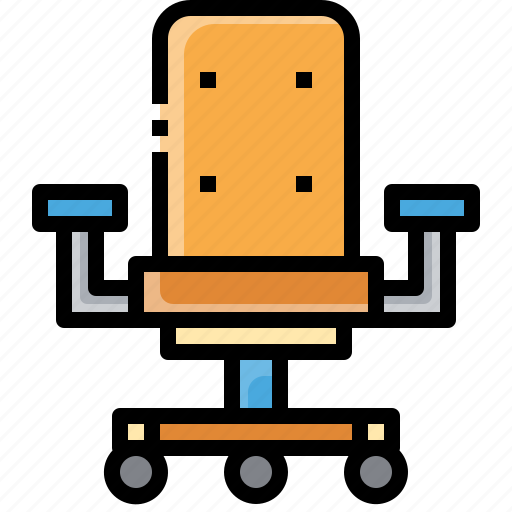 Chair, comfortable, furniture, households, office, revolving, seat icon - Download on Iconfinder