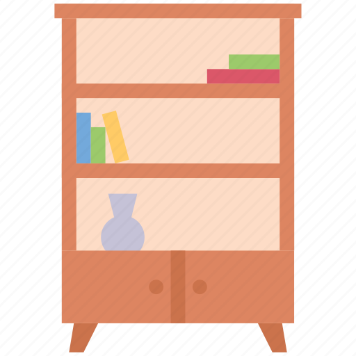 Bookcase, books, cupboard, decor, furnishing, furniture, shelves icon - Download on Iconfinder