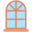 estate, glass, interior, real, rounded, window 