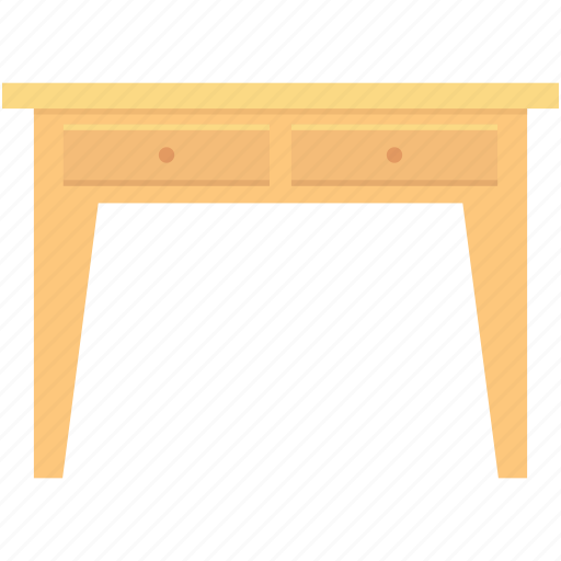 Desk, drawer, furniture, study table, table icon - Download on Iconfinder